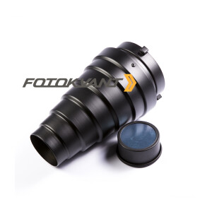 Узкоугольная насадка с цветными фильтрами, сотами байонет Bowens Fotokvant SNOOT-21BW тубус