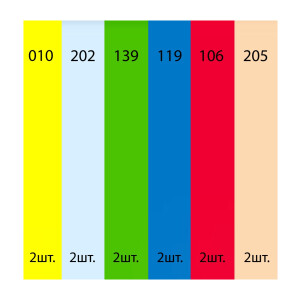 Набор №5 цветные гелевые фильтры 30x30 см 24 шт. Fotokvant Color Kit №5 