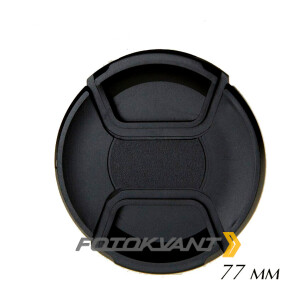 Защитная крышка для объектива фотоаппарата 77 мм без надписи Fotokvant CAP-77-Clean