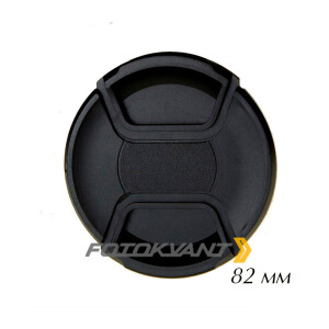 Защитная крышка для объектива фотоаппарата 82 мм без надписи Fotokvant CAP-82-Clean