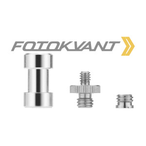 Адаптер-переходник 1/4" папа - 3/8 " папа винтовой Fotokvant FLH-07-IR