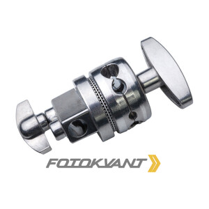 Металлическая поворотная муфта для журавля и флагов Fotokvant RMU-3 silver