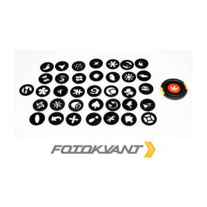 Крышка с насадками для фигурного боке 72 маски для 77 мм Fotokvant CAP-77х72