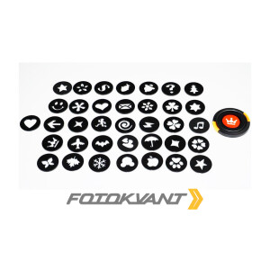 Крышка с насадками для фигурного боке 72 маски для 58 мм Fotokvant CAP-58х72