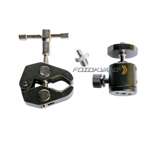 Струбцина-зажим с шаровой головой металлический Fotokvant RCL-S2+HB-02 