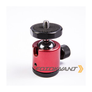Шаровая голова для мини-штатива красная Fotokvant HB-02 RED