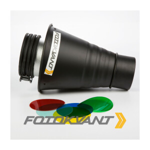 Узкоугольная насадка с цветными фильтрами, сотами байонет Profoto Fotokvant SNOOT-PF тубус