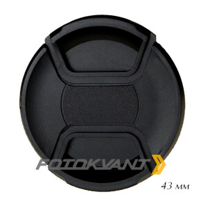 Защитная крышка для объектива фотоаппарата 43 мм без надписи Fotokvant CAP-43-Clean