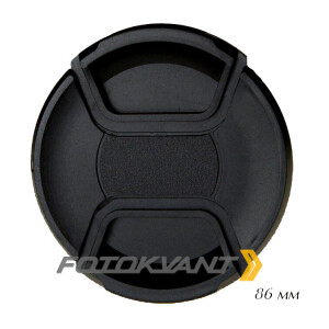 Защитная крышка для объектива фотоаппарата 86 мм без надписи Fotokvant CAP-86-Clean