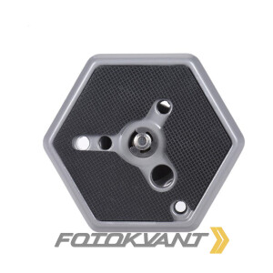 Быстросъемная площадка для штативных голов шестигранная Fotokvant P-030-38
