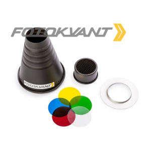 Узкоугольная насадка с цветными фильтрами, сотами байонет Einstein Paul C. Buff Fotokvant SNOOT-22-EP тубус