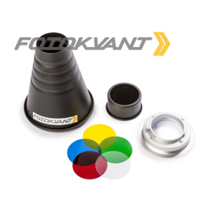 Узкоугольная насадка с цветными фильтрами, сотами байонет Broncolor Fotokvant SNOOT-22-BR тубус