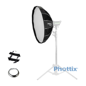 Раскладной софтрефлектор серебряный октобокс 85 см байонет Bowens Phottix (82763) Rani 85 Folding Beauty Dish рефлектор софтбокс
