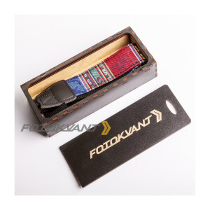 Ремень для фотоаппарата в подарочной деревянной коробочке Fotokvant STO-28 