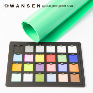 Фон пластиковый зеленый матовый 70х100 см Wansen PB-0710-05 Green mat 