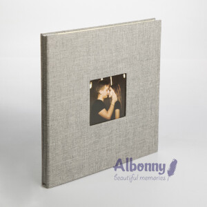 Фотоальбом серый 40 белых страниц Albonny AMP-2728-40-Grey 