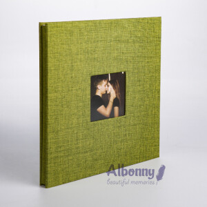 Фотоальбом зеленый 40 белых страниц Albonny AMP-2728-40-Green 