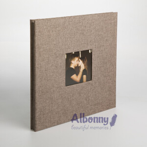 Фотоальбом коричневый 40 белых страниц Albonny AMP-2728-40-Brown 
