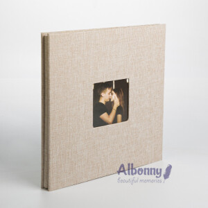 Фотоальбом бежевый 40 белых страниц Albonny AMP-2728-40-Beige 