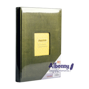Фотоальбом замшевый зеленый с кармашками 300 фото Albonny APV-2232-100-G