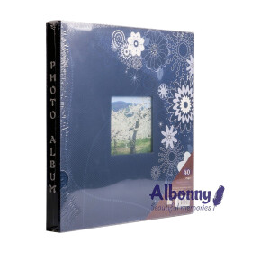 Фотоальбом синий 40 белых страниц Albonny AMP-2732-40-B 