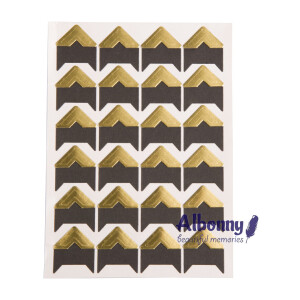 Уголки для фотоальбомов золотые Albonny PC-026 Gold для крепления фотографий