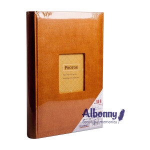Фотоальбом замшевый горчичный с кармашками 300 фото Albonny APV-2232-100-M