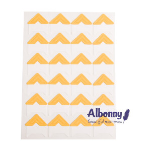 Уголки для фотоальбомов янтарные Albonny PC-025 Amber для крепления фотографий