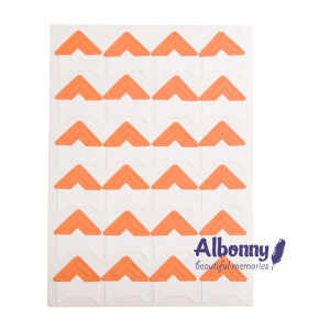 Уголки для фотоальбомов оранжевые Albonny PC-024 Orange для крепления фотографий