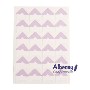 Уголки для фотоальбомов сиреневые Albonny PC-023 Lilac для крепления фотографий