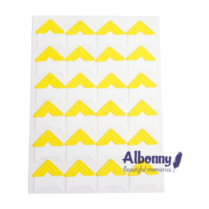 Уголки для фотоальбомов желтые Albonny PC-021 Yellow для крепления фотографий
