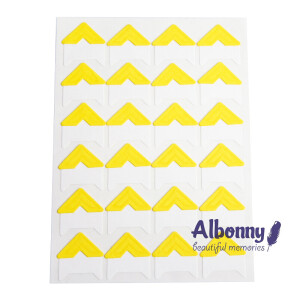 Уголки для фотоальбомов желтые Albonny PC-021 Yellow 