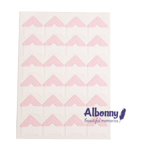 Уголки для фотоальбомов розовые Albonny PC-019 Pink для крепления фотографий