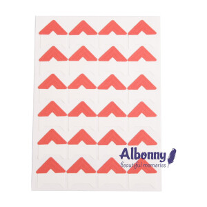 Уголки для фотоальбомов красные Albonny PC-018 Red для крепления фотографий