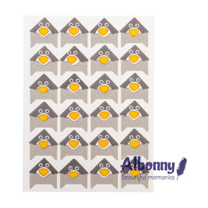 Уголки для фотоальбомов пингвиненок Albonny PC-007 Penguin для крепления фотографий