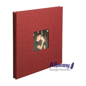Фотоальбом бордовый 40 белых страниц Albonny AMP-2728-40-Вurgundy 