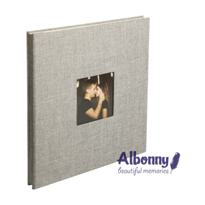 Фотоальбом серый 40 белых страниц Albonny AMP-2728-40-Grey
