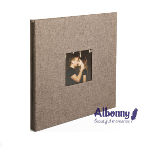 Фотоальбом коричневый 40 белых страниц Albonny AMP-2728-40-Brown 