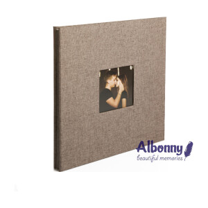 Фотоальбом коричневый 40 белых страниц Albonny AMP-2728-40-Brown