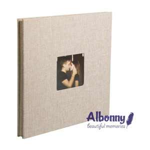 Фотоальбом бежевый 40 белых страниц Albonny AMP-2728-40-Beige