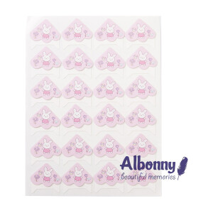 Уголки для фотоальбомов розовый кролик Albonny PC-013 Pink bunny для крепления фотографий