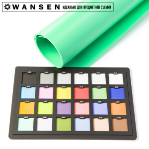 Фон пластиковый зеленый матовый 70х100 см Wansen PB-0710-05 Green mat 