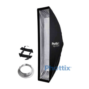 Комплект быстрораскладной стрипбокс серии Raja с сотами 30х140 см и адаптером Bowens Phottix (82725BW) Raja Strip 30х140 софтбокс