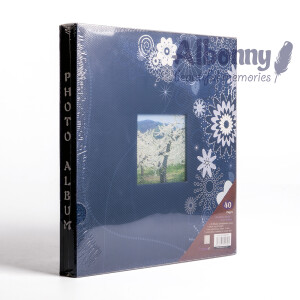 Фотоальбом синий 40 белых страниц Albonny AMP-2732-40-B 
