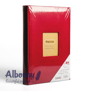 Фотоальбом замшевый красный с кармашками 300 фото Albonny APV-2232-100-R