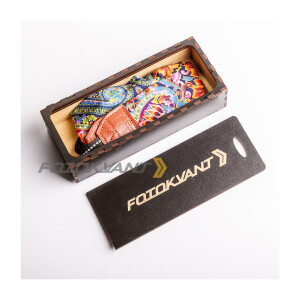 Ремень для фотоаппарата в подарочной деревянной коробочке Fotokvant STO-53 