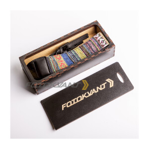 Ремень для фотоаппарата в подарочной деревянной коробочке Fotokvant STO-30 