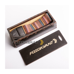 Ремень для фотоаппарата в подарочной деревянной коробочке Fotokvant STO-29