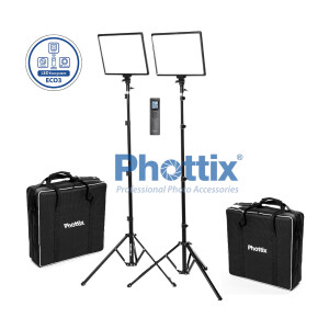Комплект постоянного освещения 80Вт 2500-8500K с пультом д/у Nuada S3 II LED Light Twin Kit Set Phottix Светодиодный осветитель панель