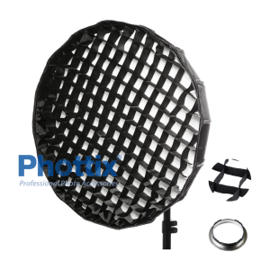 Раскладной софтрефлектор серебряный октобокс 85 см глубокий байонет Bowens Phottix (82766) Rani II 85 Folding Beauty Dish софтбокс